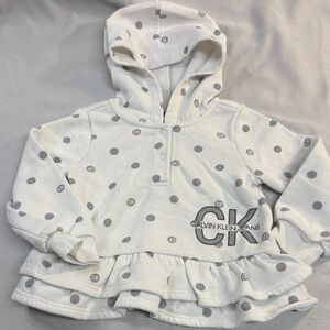 Calvin Klein Jeans - Kids 24 month - Grey Polka Dot Hoodie